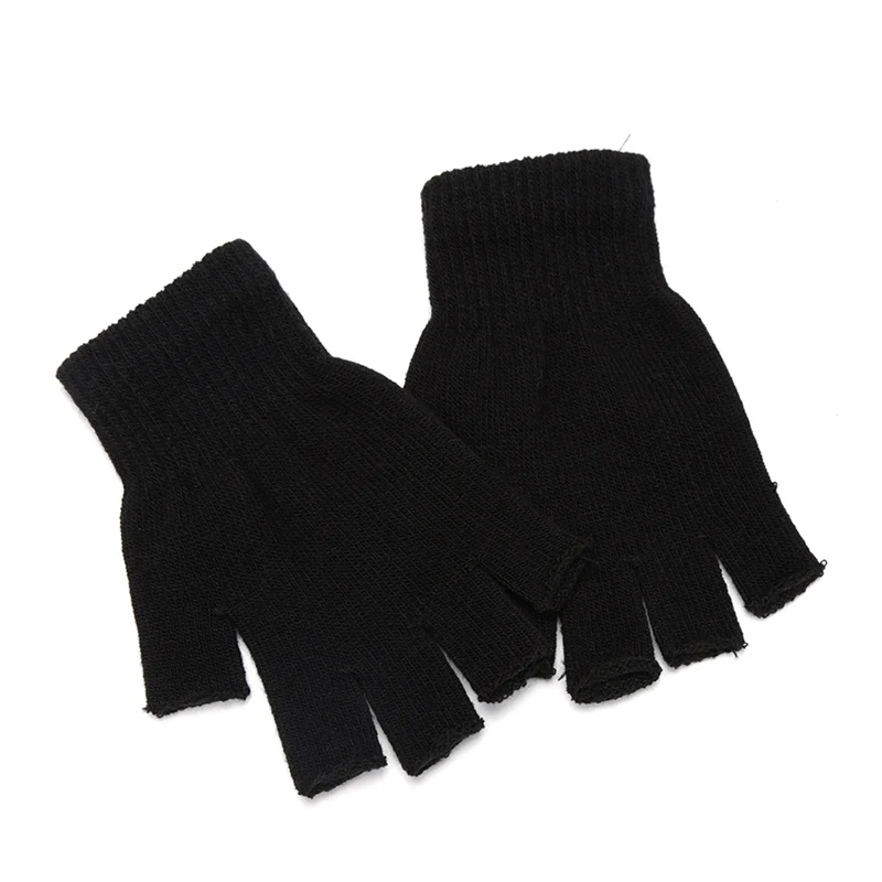 Street Fashion Gloves - Unissex preto meio dedo luvas sem