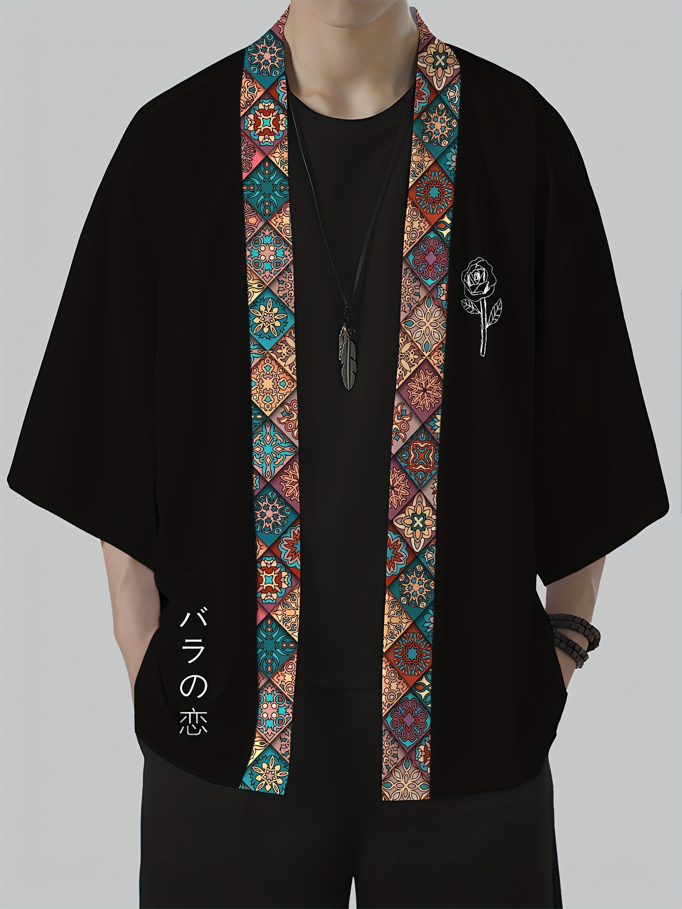 Street Fashion Designer - Kimono Masculino de Verão 2026 com