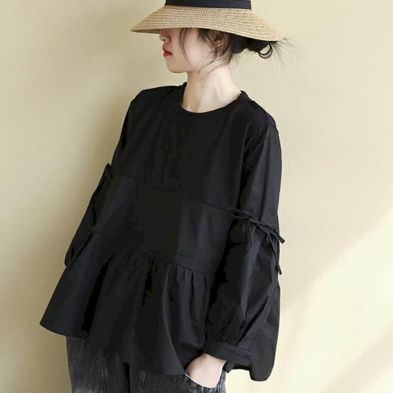 Longline Tee Oversized - Camisetas Sólidas para Mulheres, Oversized, com