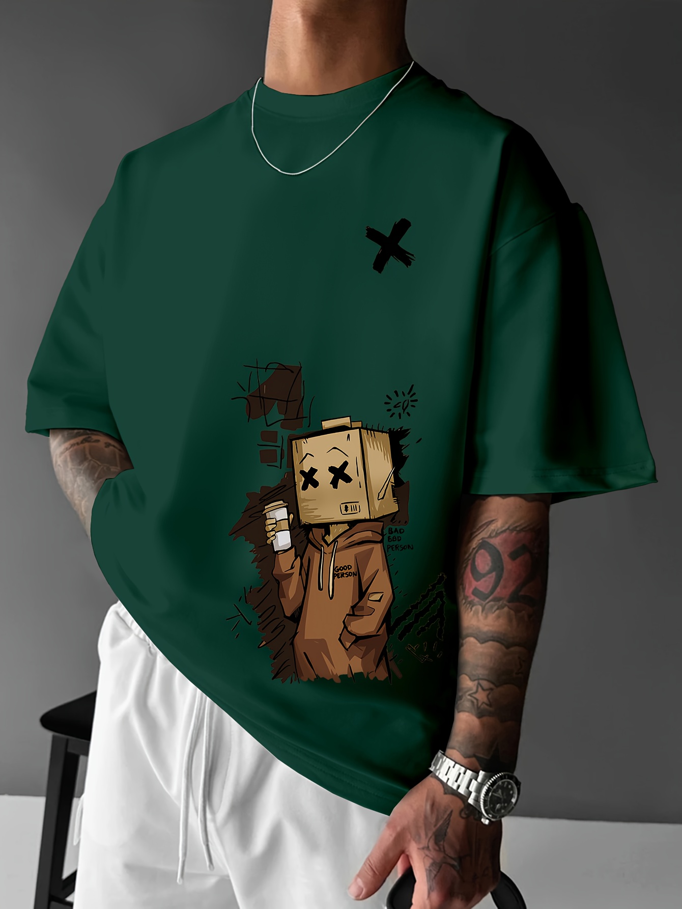 Street Fashion Graffiti - Europeu e americano verão moda masculina