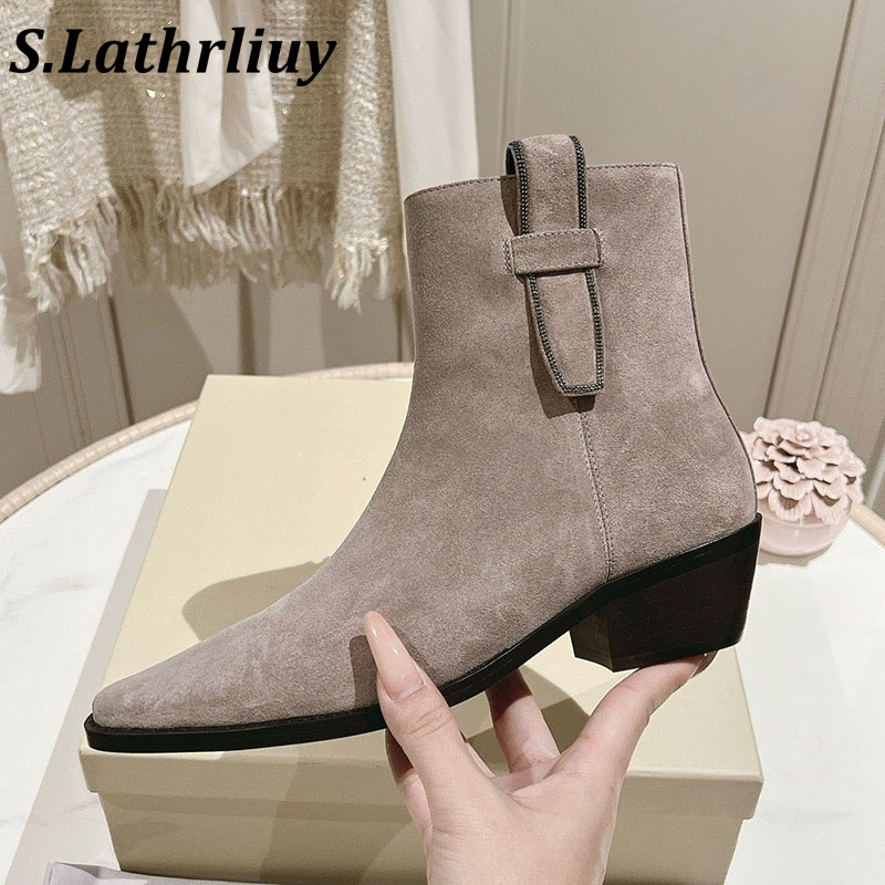 Street Fashion Kids - Botas curtas de couro genuíno para