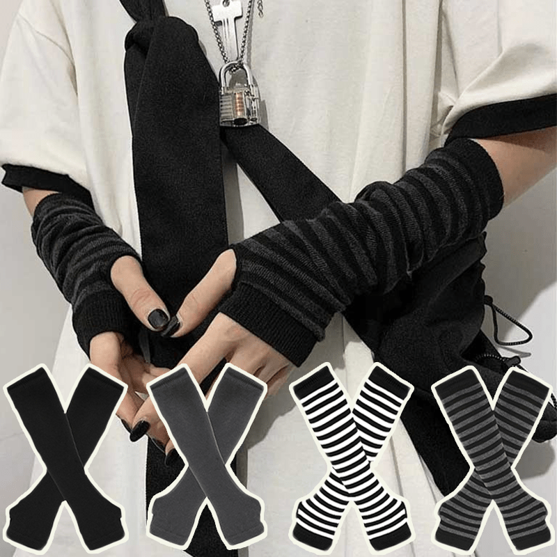 Street Fashion Gloves - 1 par meio dedo guarda de