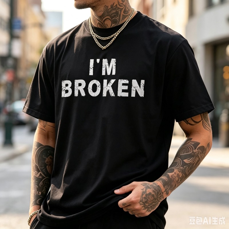 Street Style Fashion Quotes - Camiseta Masculina Casual com Estampa Gráfica