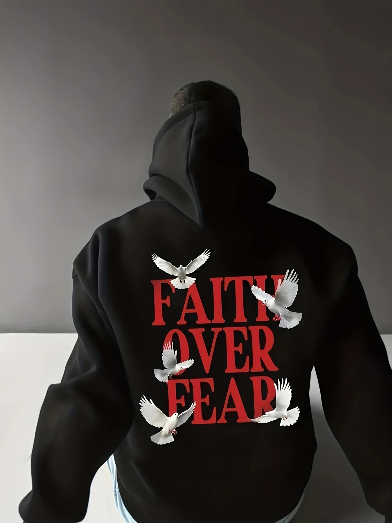 Street Style Fashion Quotes - Moletom Masculino Retro Faith Quotes White