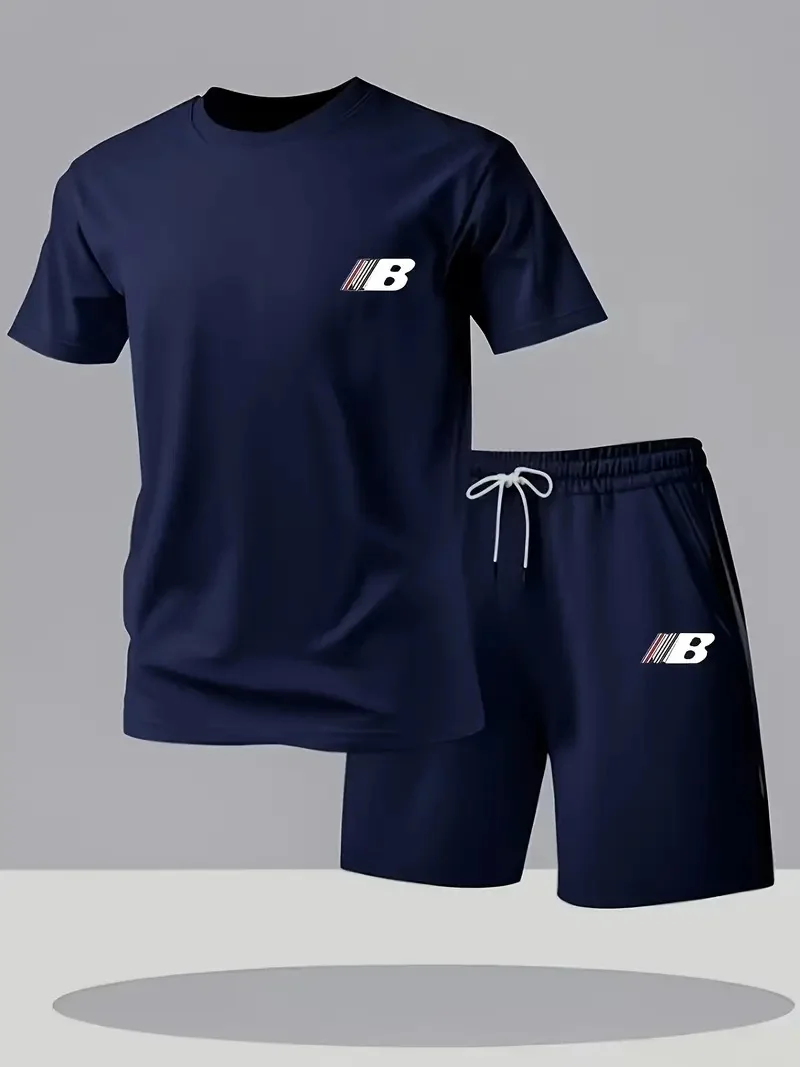 Street Fashion Urban - Conjunto de Verão Masculino com Camiseta
