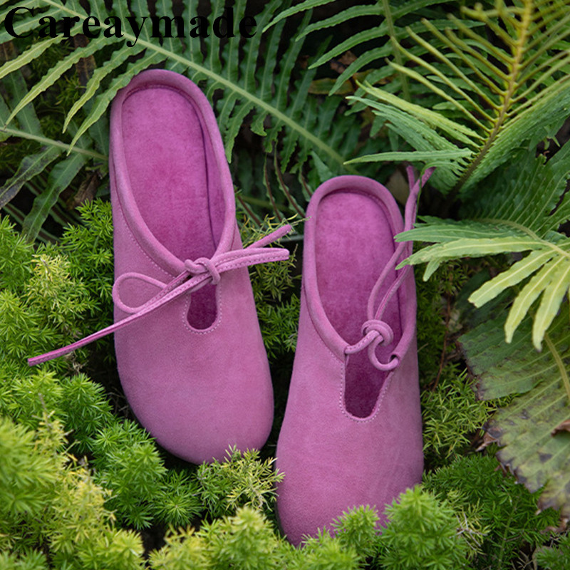 Street Fashion Kids - Careaymade-chinelos de pele de carneiro femininos
