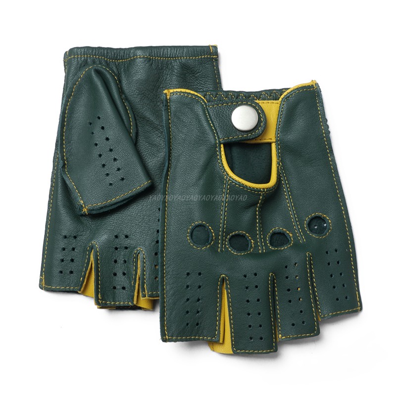 Street Fashion Gloves - Luvas Masculinas de Couro Genuíno de