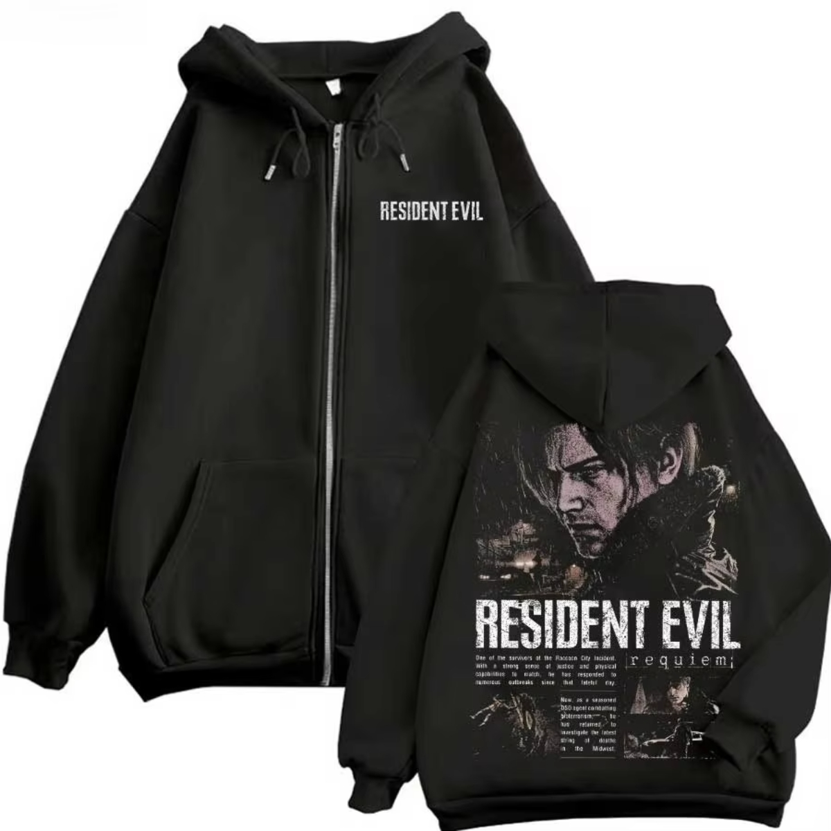 Street Fashion Theme - Moletom com Zíper Tema Resident Evil