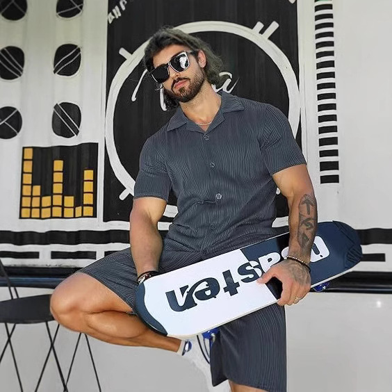 Conjuntos Masculinos de 2 Peça - Street Fashion Casual avaliação e preço