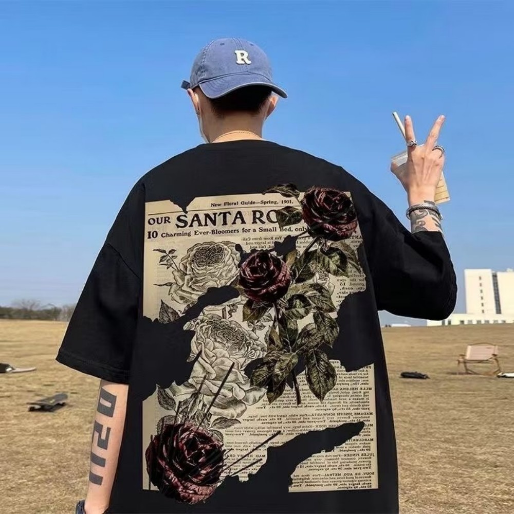 Moda verão masculina respiráve - Street Fashion Urban avaliação e preço