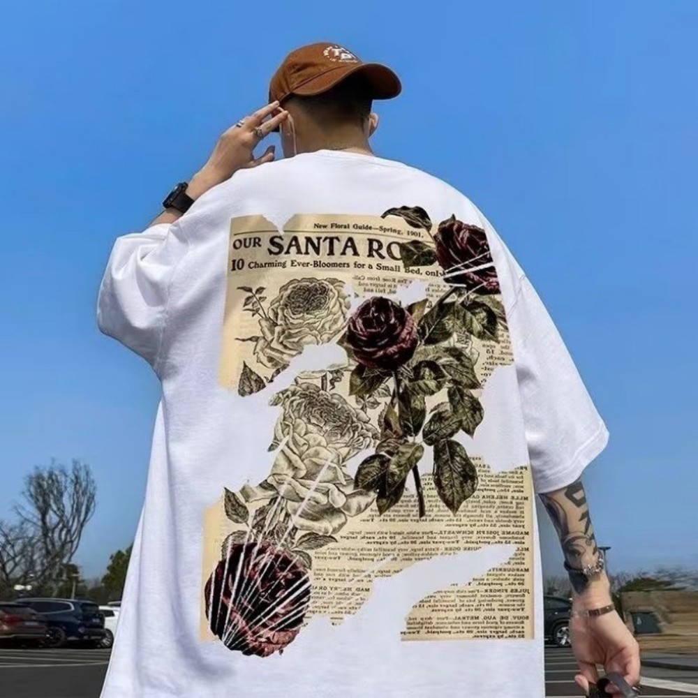 Moda verão masculina respiráve - Street Fashion Urban avaliação e preço