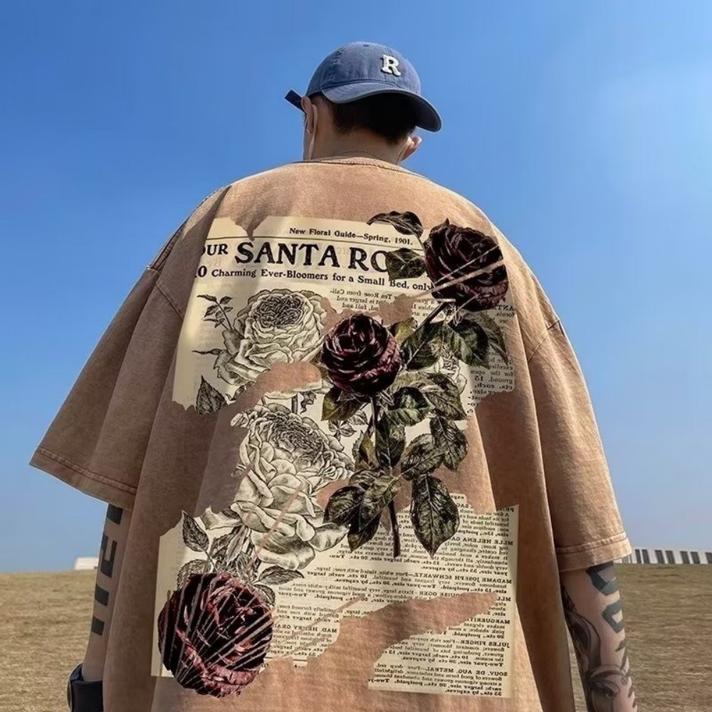 Moda verão masculina respiráve - Street Fashion Urban avaliação e preço