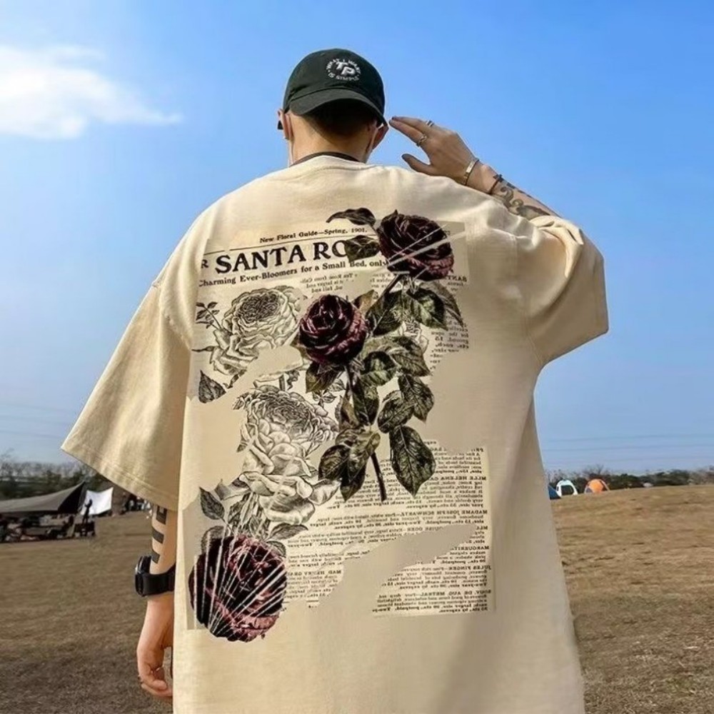 Moda verão masculina respiráve - Street Fashion Urban avaliação e preço