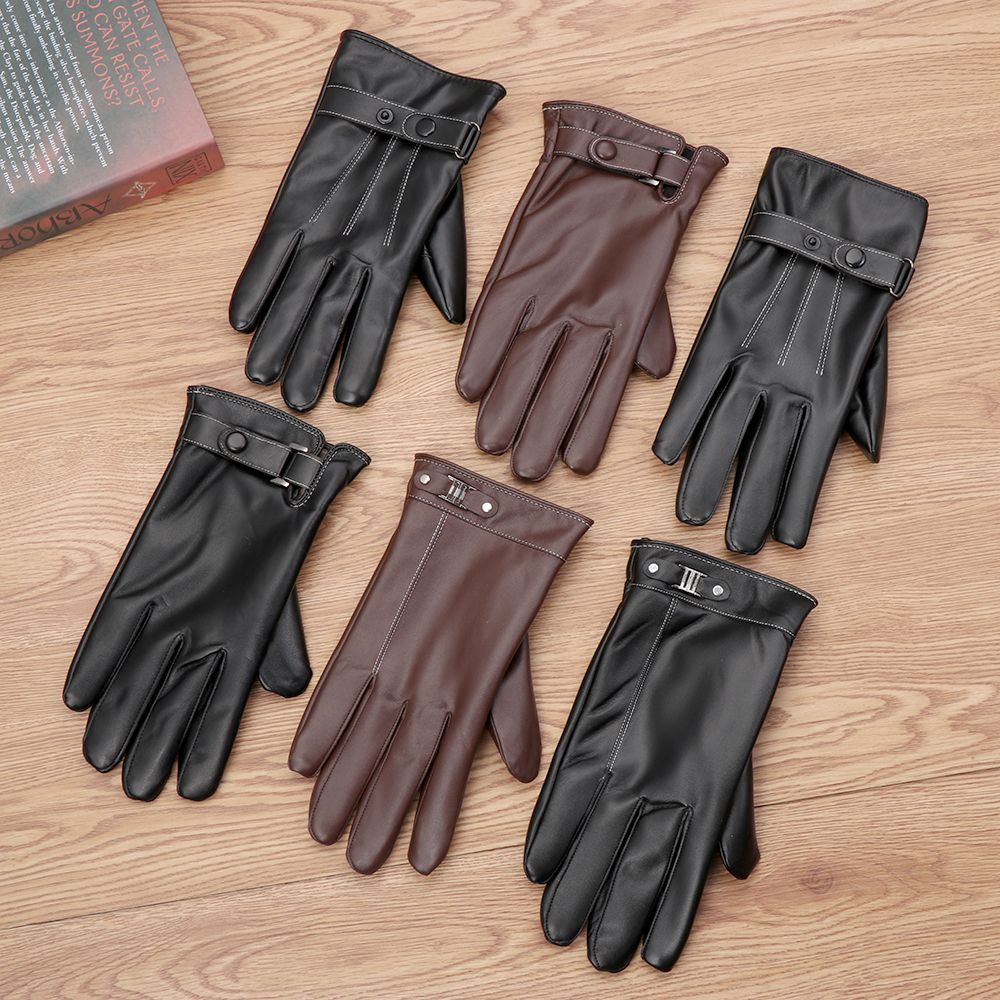 Luvas de couro térmico de lã m - Street Fashion Gloves avaliação e preço
