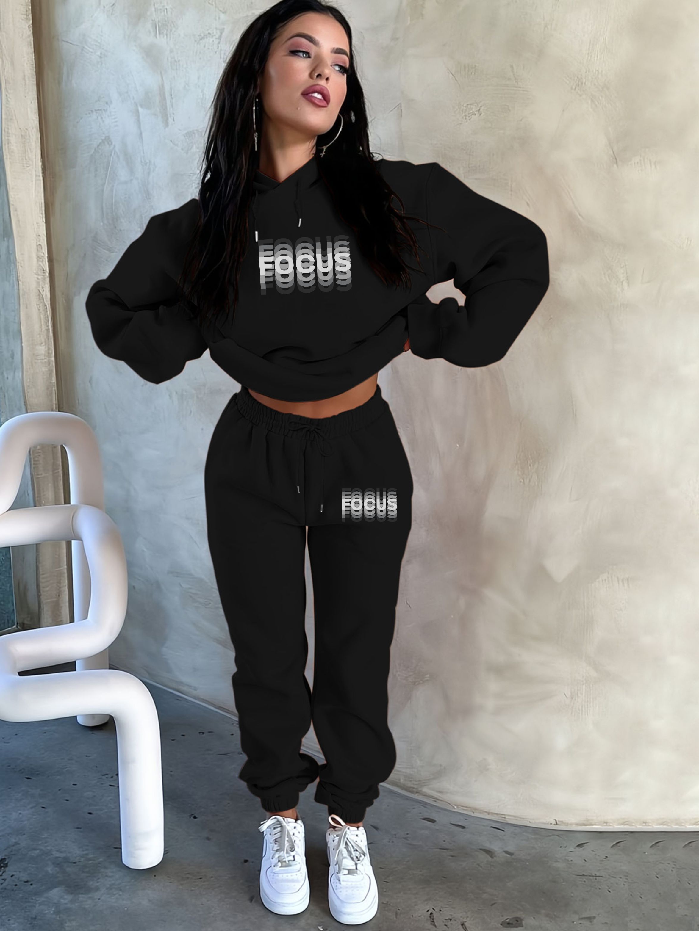 Conjunto de duas peças de inve - Street Fashion Casual avaliação e preço