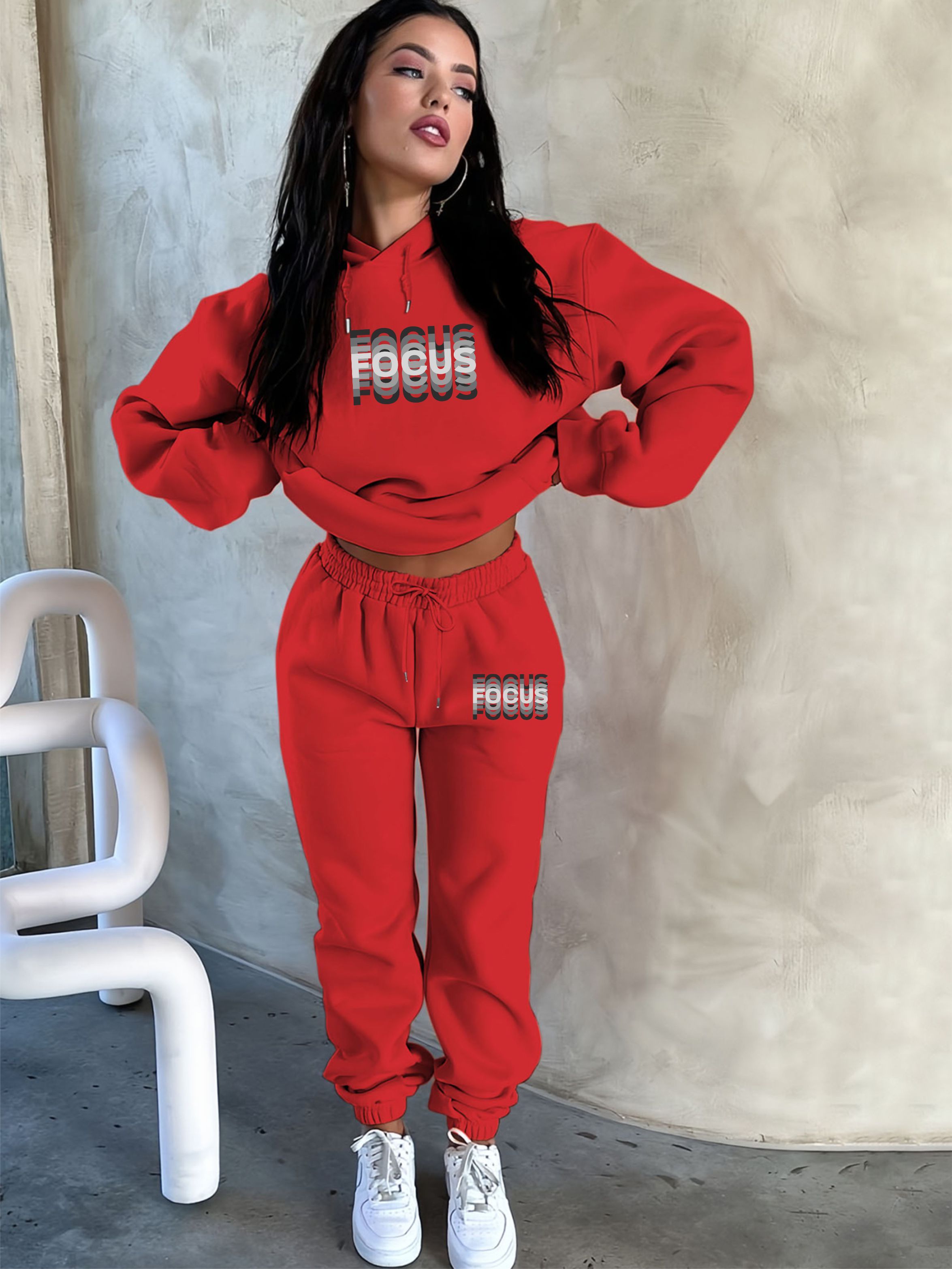 Conjunto de duas peças de inve - Street Fashion Casual avaliação e preço