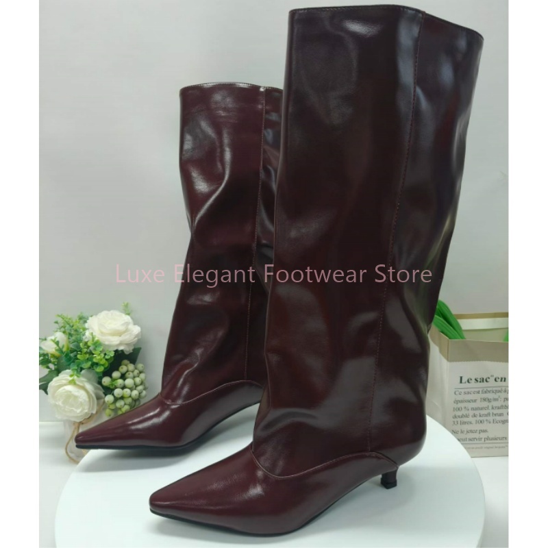 Botas de cano alto com salto b - Street Fashion Lady avaliação e preço