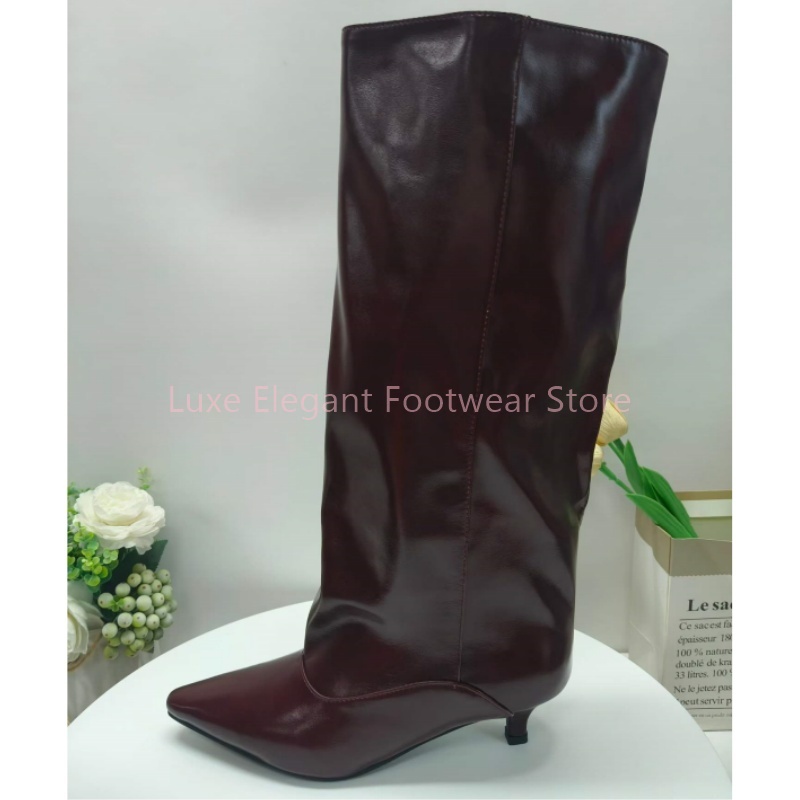 Botas de cano alto com salto b - Street Fashion Lady avaliação e preço