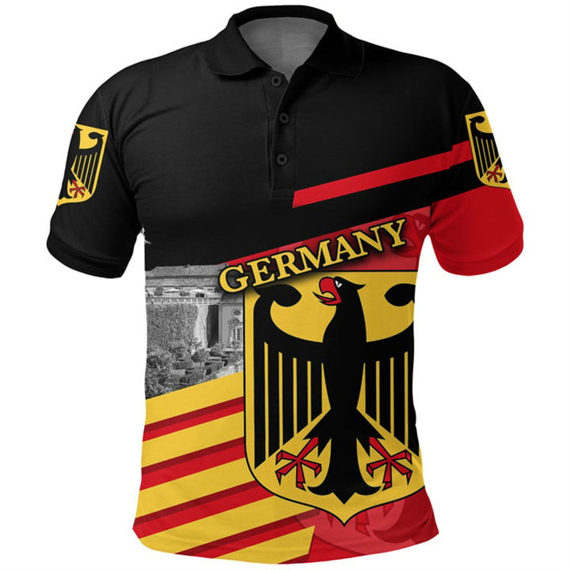 Camisa polo alemã com brasão d - Street Fashion Germany avaliação e preço