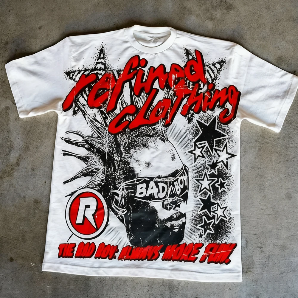 Camiseta Retro Anos 90 com Est - Street Fashion Graffiti avaliação e preço