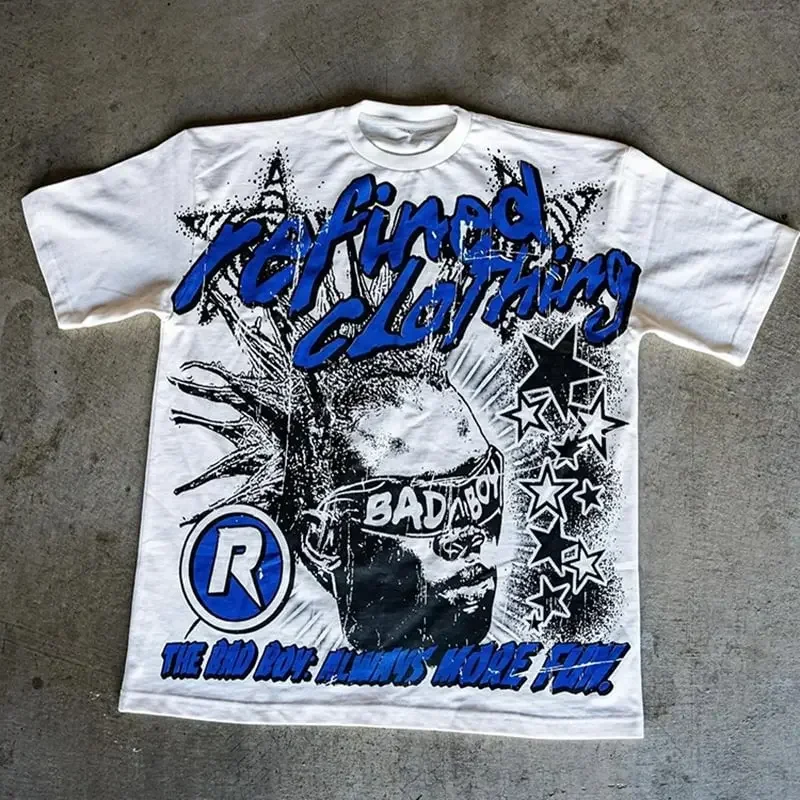 Camiseta Retro Anos 90 com Est - Street Fashion Graffiti avaliação e preço