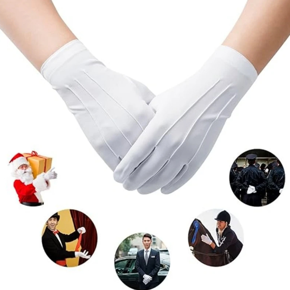 1/2 Pares de Luvas Brancas de  - Street Fashion Gloves avaliação e preço