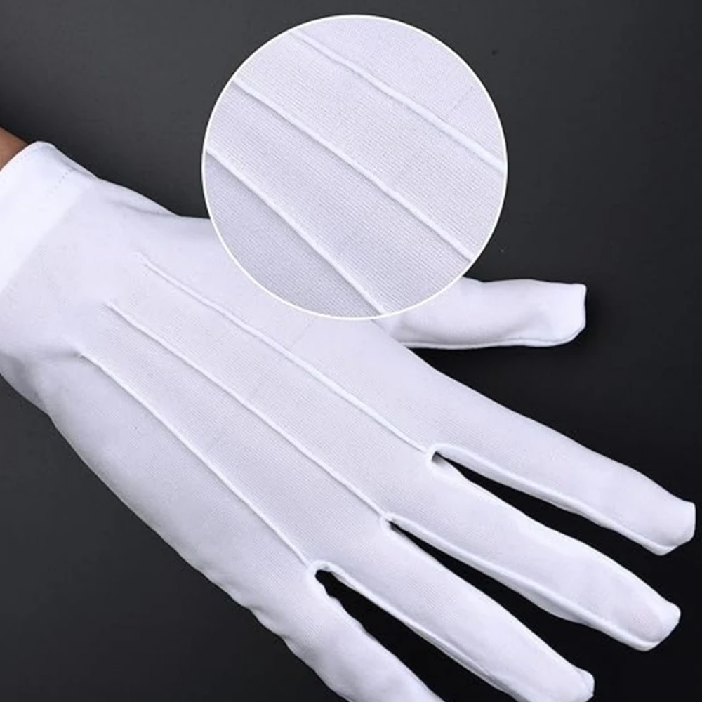 1/2 Pares de Luvas Brancas de  - Street Fashion Gloves avaliação e preço
