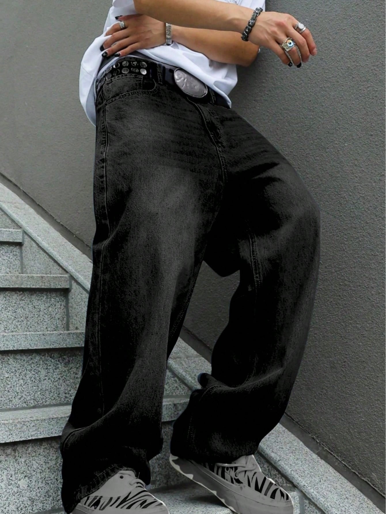 Calças Jeans Masculinas de Per - Street Fashion Urban avaliação e preço
