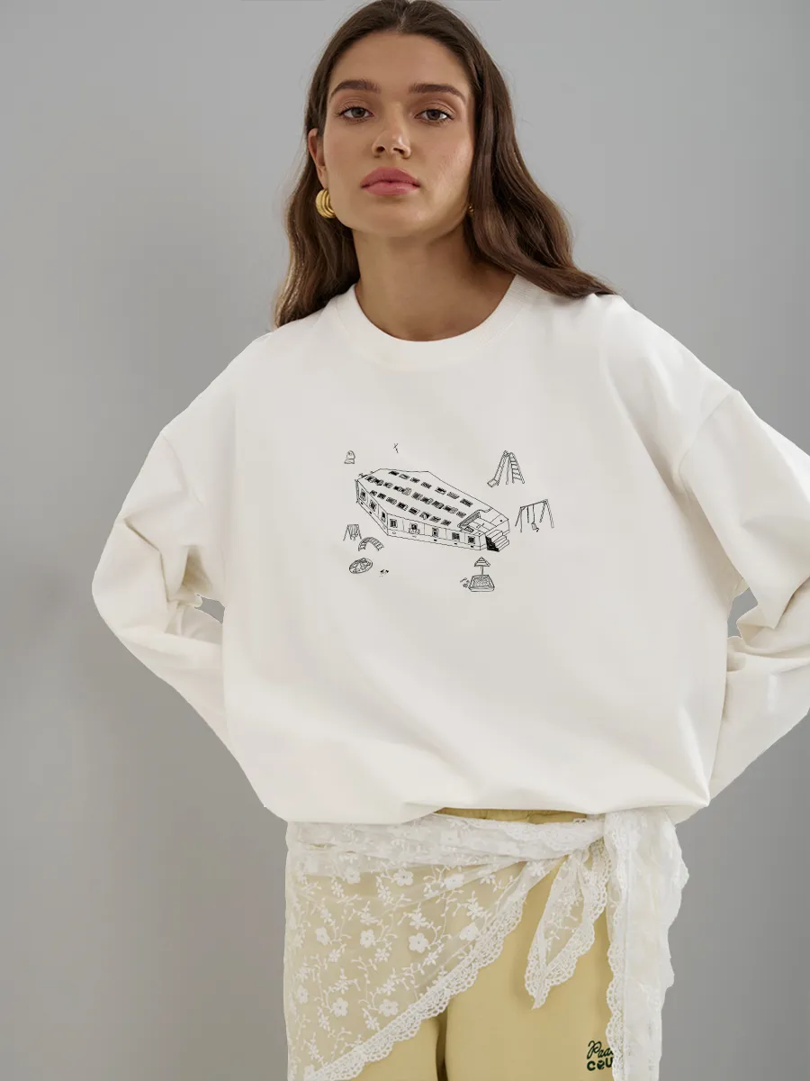 Camiseta feminina de manga com - Longline Tee Oversized avaliação e preço