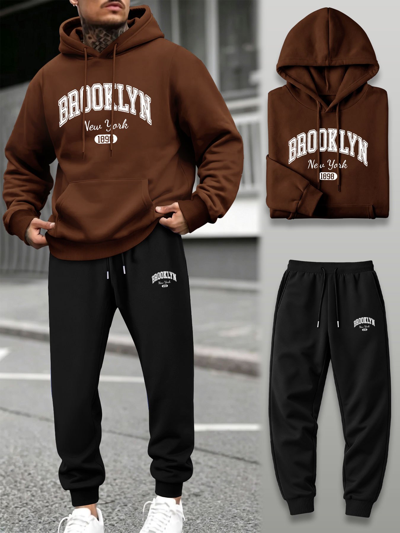 Conjunto de Moletom Masculino  - Street Fashion Casual avaliação e preço