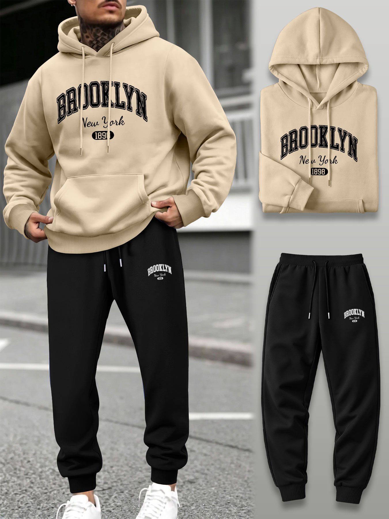 Conjunto de Moletom Masculino  - Street Fashion Casual avaliação e preço