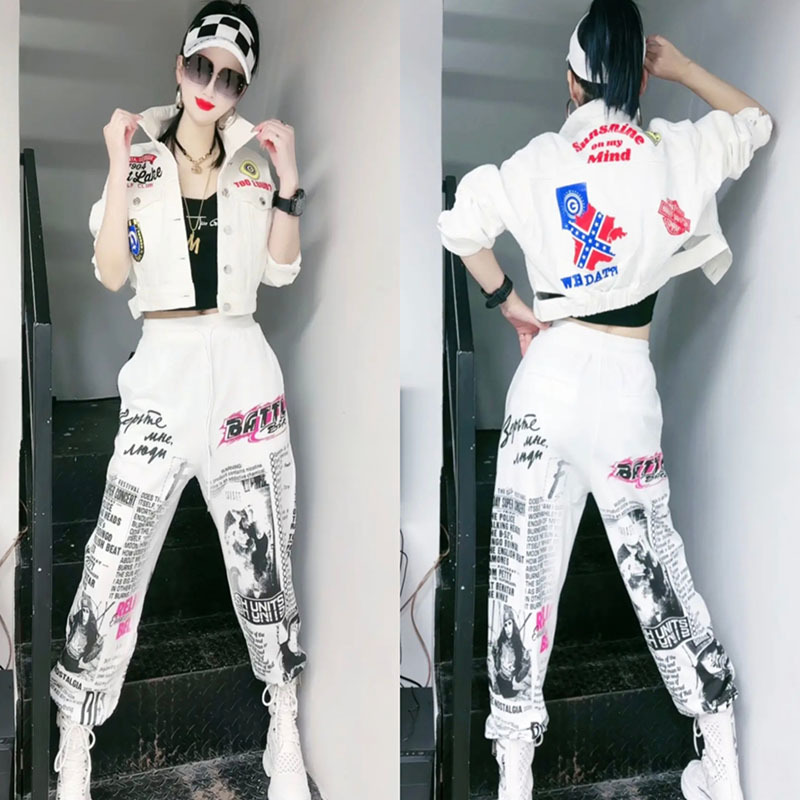 Conjunto jeans de duas peças c - Street Fashion Graffiti avaliação e preço