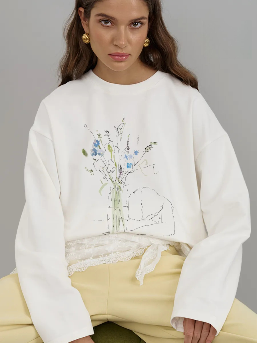 Camiseta feminina de manga com - Longline Tee Oversized avaliação e preço
