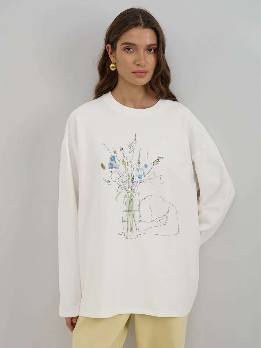 Camiseta feminina de manga com - Longline Tee Oversized avaliação e preço